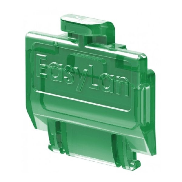 EasyLan CKZMSKGN EasyLan preLink / fixLink Staubschutzklappe grün (transparent), 50 Stück
