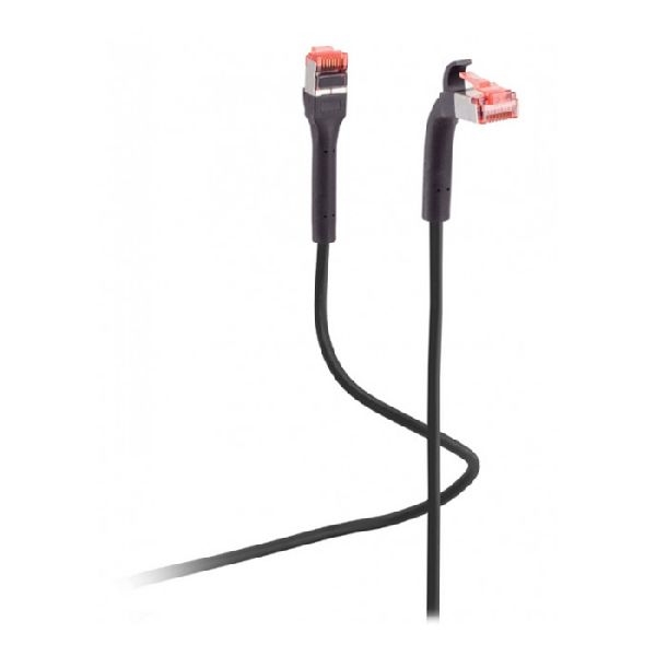 Flexline FL31-29035 Flexline RJ45 Patchkabel FlexAngle, Cat. 6A, U/FTP, TPE, halogenfrei, schwarz, 2,0 m