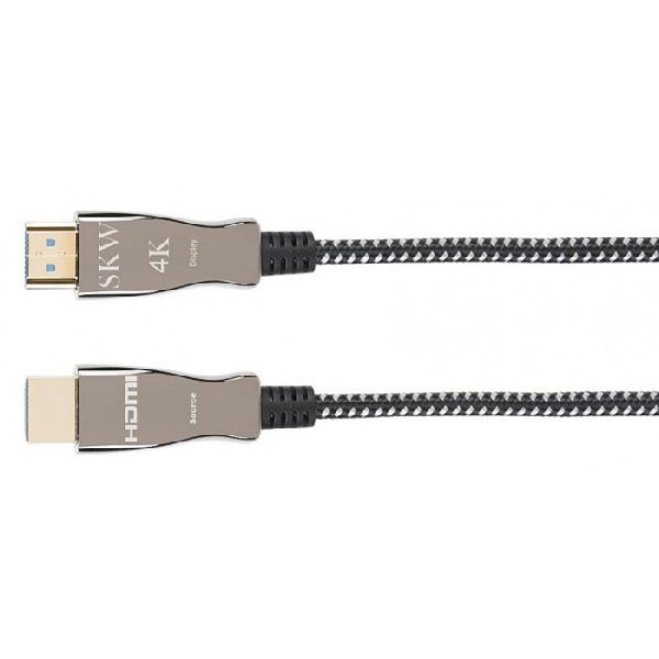 Exertis Connect 643436 Exertis Connect Ultra High-Speed HDMI 2.0 AOC Hybrid-Kabel, 8K@30Hz, 4:4:4, HDMI St. A / HDMI St. A, schwarz/grau, 20,0 m