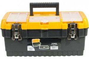 Exertis Connect 818101 Werkzeugkoffer aus Kunststoff mit Metallschlössern, ca. 413 x 212 x 186 mm