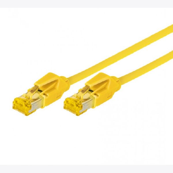 Tecline 78010Y Patchkabel S/FTP, PiMF, CAT.6A ISO IEC, gelb, 10,0 m