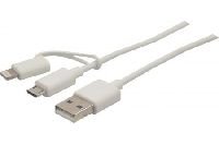 Tecline 150325 USB 2.0 Kabel, USB St. A / USB lightning St. und Adapte