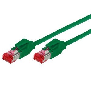 Tecline 718003G Patchkabel S/FTP, PiMF, CAT.6A EIA/TIA, Class EA, grün