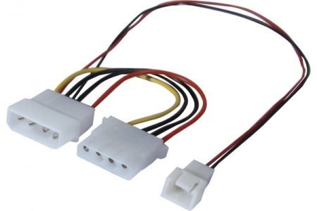 Exertis Connect 146851 Molex Stromversorgungskabel für Lüfter 3 Pins