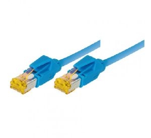 Tecline 70707B Tecline Patchkabel Cat. 6A (ISO/IEC), S/FTP (PiMF), halogenfrei, mit Rastnasenschutz, blau, 7,5 m