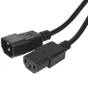 Exertis Connect 807952 Kaltgerätekabel, Kaltgerätestecker C14 auf Kaltgerätekupplung C13, halogenfrei, schwarz, 1,8 m