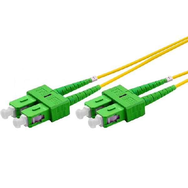 Ekivalan COZ008DADA2SJ0500A Ekivalan LWL Duplex Patchkabel OS2, 9/125 µm, SC APC/SC APC, gelb, 50,0 m