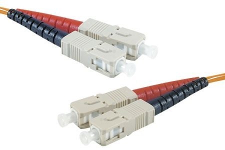 Exertis Connect 392696 LWL Patchkabel HD, 50/125 µm, OM2 Faser, SC Duplex Stecker/Stecker, orange, 10,0 m UPC