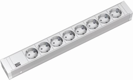 Bachmann 333001 Bachmann 19" PDU ALU Steckdosenleiste, 8-fach Schutzkontaktsteckdose