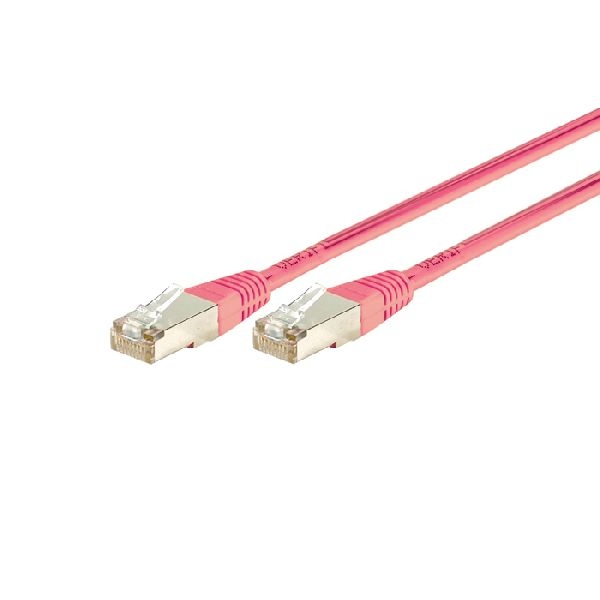 Exertis Connect 854476 Patchkabel Cat. 6, S/FTP (PiMF), rosa, 0,15 m