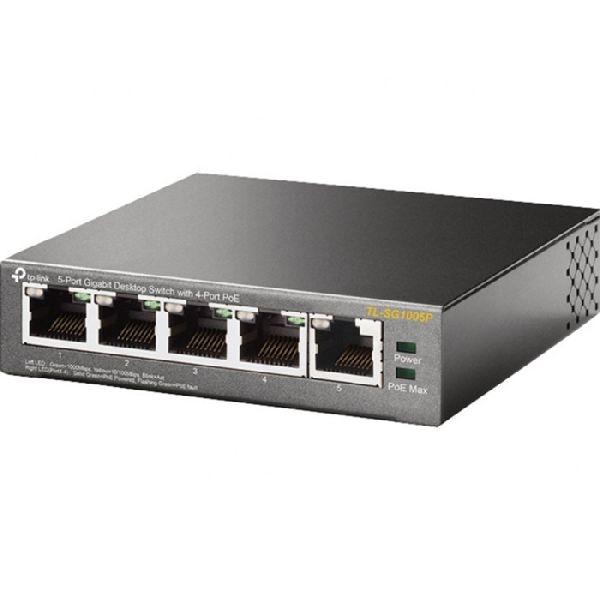 TP-Link TL-SG1005P TP-Link Gigabit POE Switch TL-SG1005P, 5 Port, Desktop