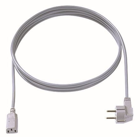 Bachmann 356905 Bachmann Kaltgerätekabel, Schutzkontaktstecker an C13 Buchse, 0,5 m, grau