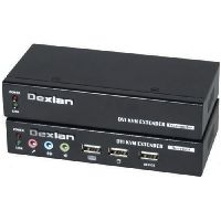 Dexlan 50004 Dexlan DVI USB KVM Extender mit Audio, 50 m