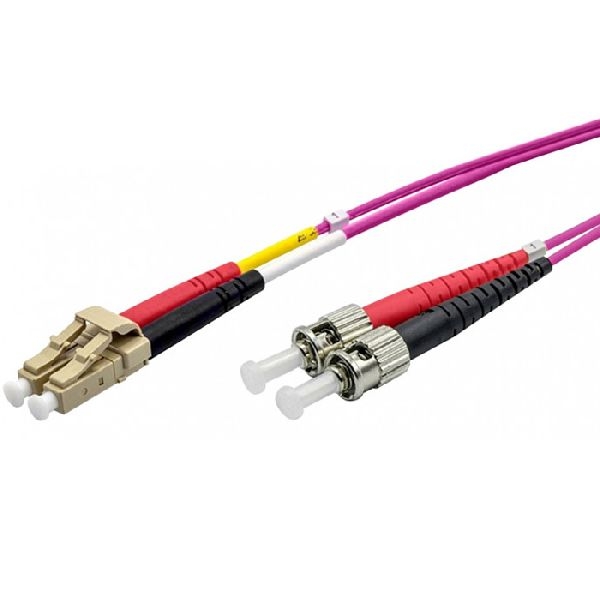 Ekivalan COZOM4LCST2SE0050A Ekivalan LWL Duplex Patchkabel OM4, 50/125 µm, LC/ST, erikaviolett, 5,0 m
