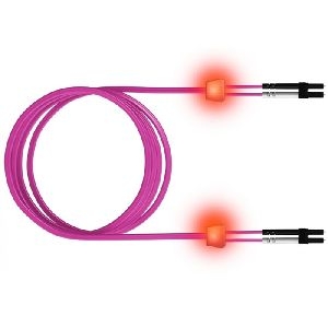 EasyLan LSD42200050 EasyLan LWL Duplex LED-Patchkabel OM4, 50/125 µm, LC/LC, erikaviolett, 5,0 m