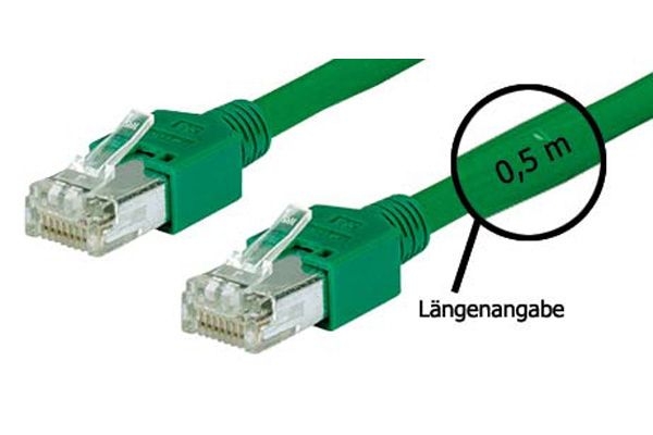 Tecline 713015G Tecline Patchkabel Cat. 5e, SF/UTP, halogenfrei, grün, 1,5 m