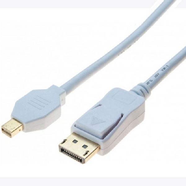 Dacomex 194028 Dacomex Mini DisplayPort 1.2 Kabel, 4K, Mini DisplayPort St. / DisplayPort St., weiß, 2,0 m