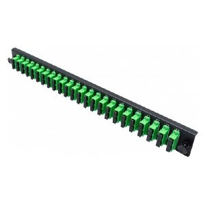 Dexlan 395423 Dexlan LWL Frontplatte bestückt für LWL Spleißbox, 24 x SC APC