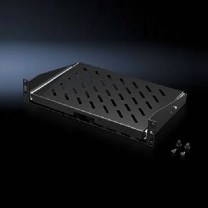 Rittal 5501635 Rittal 19" Geräteboden, ausziehbar, 2 HE, 25 KG, RAL 9005