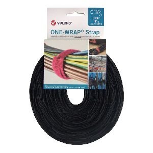 Velcro VEL-OW64527 ONE-WRAP(r) Klett-Kabelbinder der Marke VELCRO(r), 20 mm x 200 mm, 100 Stück, schwarz
