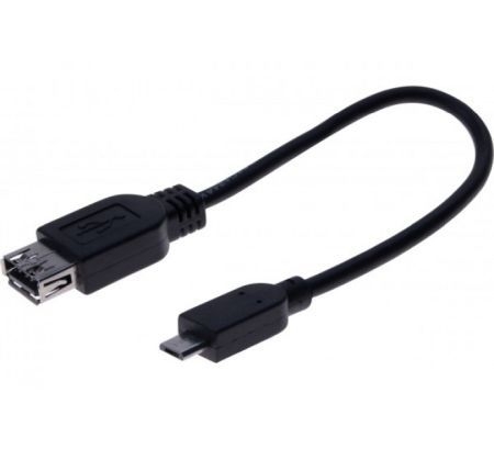 Exertis Connect 532416 Micro USB Adapterkabel, USB Bu. A / USB Micro St. B, 0,15 m (OTG-Unterstützung)