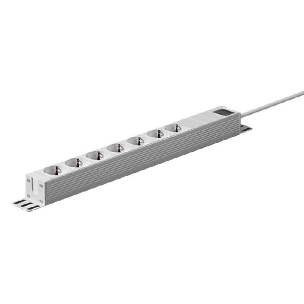 Rittal 7240210 Rittal 7240.210, 19" Steckdosenleiste, 7-fach, hellgrau RAL 7035