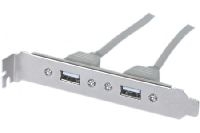 Exertis Connect 146698 USB 2.0 Slot Adapter, 2x USB Buchse A / 2x 5pol