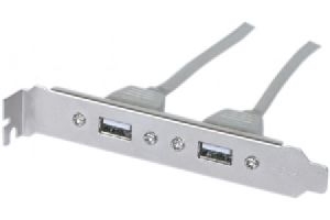 Exertis Connect 146698 USB 2.0 Slot Adapter, 2x USB Buchse A / 2x 5pol