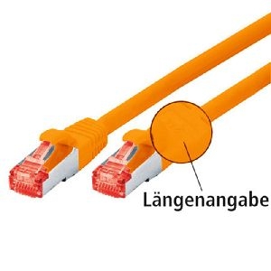 Dexlan 996625 Dexlan Patchkabel Cat. 6, S/FTP (PiMF), halogenfrei, mit Rastnasenschutz, orange, 1,5 m