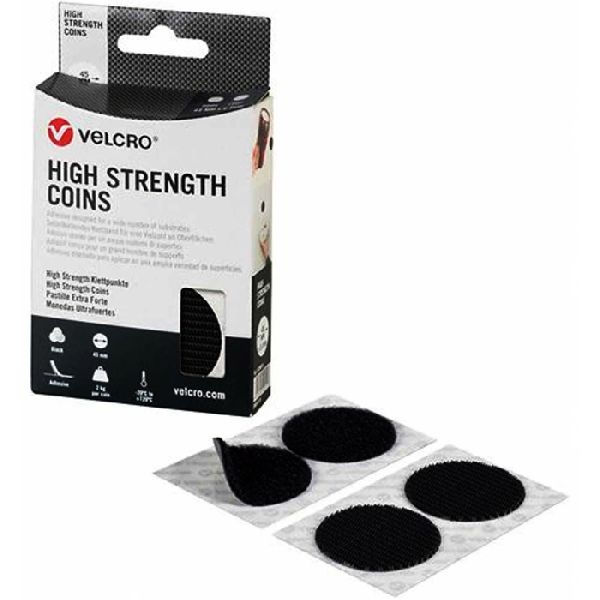 Velcro VEL-PS20010 High Strength Klett-Installationsband der Marke VELCRO(r), 6 Hakenpunkte, 6 Flauschpunkte, 45 mm, schwarz