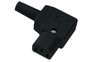Bachmann 915173 Bachmann Kaltgerätekupplung C13, 10 A, abgewinkelt, schwarz