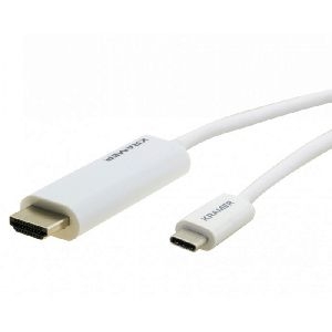 Kramer C-USBC/HM-6 Kramer USB HDMI Kabel C-USBC/HM-6, 4K/60 UHD (4:4:4), USB St. C/ HDMI St. A, weiß, 1,8 m