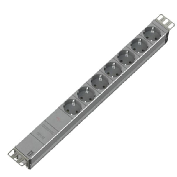 Bachmann 333406 Bachmann 19" PDU Basic, Steckdosenleiste mit Netz- und Frequenzfilter , 7-fach Schutzkontaktsteckdose
