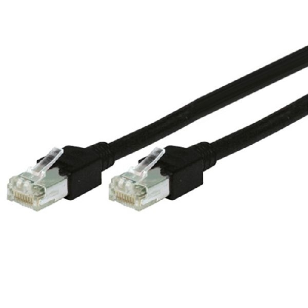 Tecline 71300S Tecline Patchkabel Cat. 5e, SF/UTP, halogenfrei, schwarz, 0,5 m