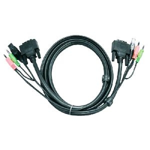Aten 2L-7D05U ATEN KVM DVI-D Kombikabel, Singlelink, 18+1pol DVI-D St./St., USB St. A/St. B, 3,5 mm Stereo Klinkenst./st., 5,0 m