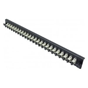 Dexlan 395433 Dexlan LWL Frontplatte bestückt für LWL Spleißbox, 24 x SC Duplex Multimode