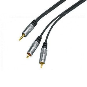 S-Conn 49960110H Professional Audiokabel, High Quality, 1x 3,5 mm Stereo Klinkenst. / 2x Cinch St., 10,0 m