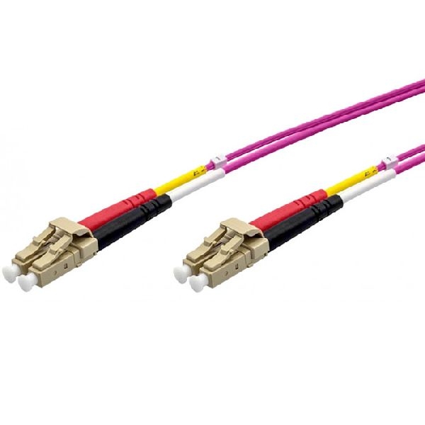 Ekivalan COZOM4LCLC2SE0020A Ekivalan LWL Duplex Patchkabel OM4, 50/125 µm, LC/LC, erikaviolett, 2,0 m