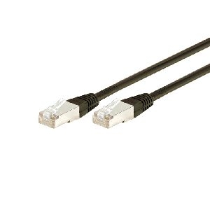 Exertis Connect 857962 Patchkabel Cat. 6, F/UTP, PoE+, schwarz, 10,0 m