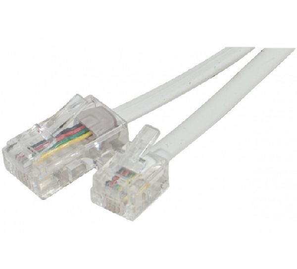 Exertis Connect EXC911745 Telefonkabel, weiß , 5,0 m