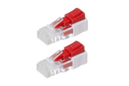 Exertis Connect 848943 RJ45 Schloss zum Blockieren und Verschließen freier RJ45-Buchsen, 10 Stück