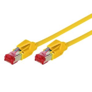 Tecline 73605Y Patchkabel S/FTP, PiMF, CAT.6A EIA/TIA, Class EA, gelb, 5,0 m