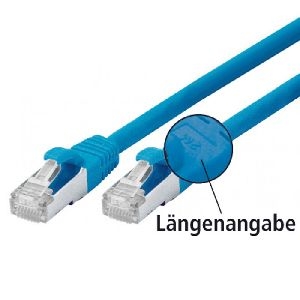 Dexlan 996531 Dexlan Patchkabel Cat. 6, S/FTP (PiMF), halogenfrei, mit Rastnasenschutz, blau, 1,5 m