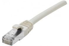 Dexlan 858602 Dexlan Patchkabel Cat. 6A Class EA, S/FTP (PiMF), halogenfrei, mit Rastnasenschutz, grau, 1,5 m