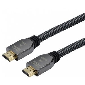 Dacomex 641851 Dacomex HDMI 2.0 High Speed Kabel, 4K, 4:4:4, HDMI St. A / HDMI St. A, 5,0 m, schwarz/grau