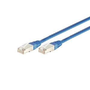 Dexlan 858319 Dexlan Patchkabel Cat. 6A, S/FTP (PiMF), blau, 3,0 m