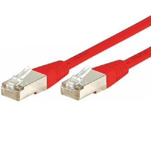 Dexlan 858302 Dexlan Patchkabel Cat. 6A, S/FTP (PiMF), rot, 1,0 m