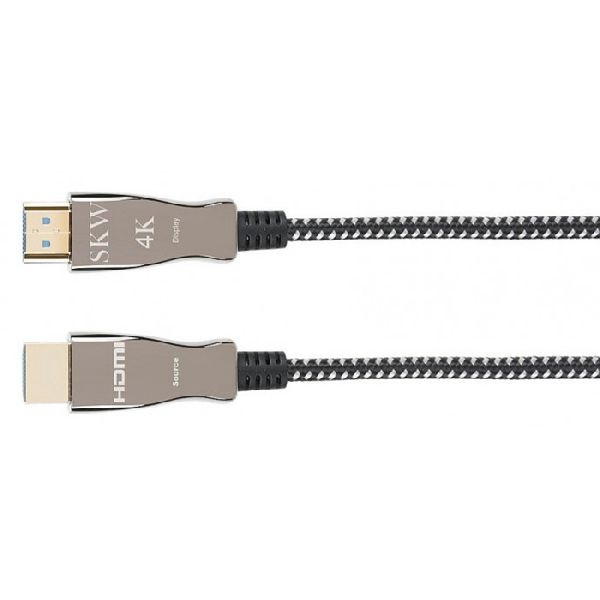 Exertis Connect 643130 Exertis Connect Ultra High-Speed HDMI 2.0 AOC Hybrid-Kabel, 8K@30Hz, 4:4:4, HDMI St. A / HDMI St. A, schwarz/grau, 15,0 m