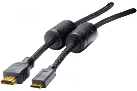Exertis Connect 128280 Mini HDMI Kabel, High Speed HDMI, vergoldet, HDMI St. A / HDMI Mini St. C, 3,0 m