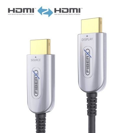 PureLink FX-I350-015 PureLink FiberX Serie HDMI 4K Glasfaser Extender Kabel, vergoldet, HDMI St. A/St. A, schwarz, 15 m